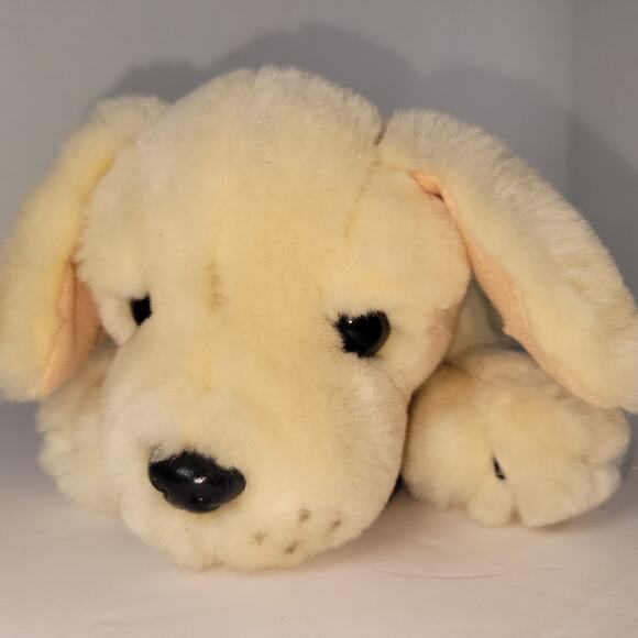 Plush Lab Puppy Dog Stuffed Animal Cream 9" Soft Toy - Picture 3 of 13